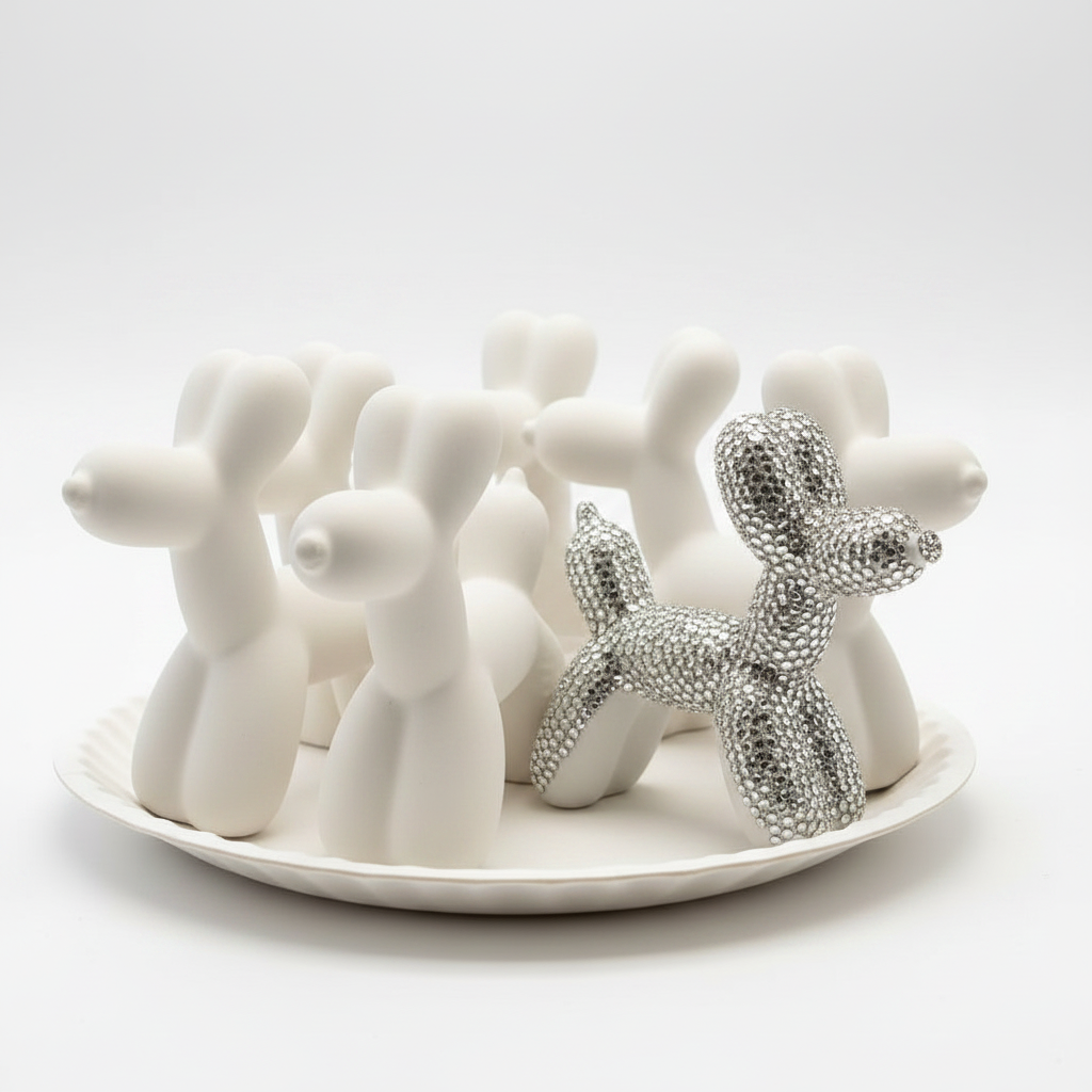 Custom Hand Bedazzled Ceramic Figurines