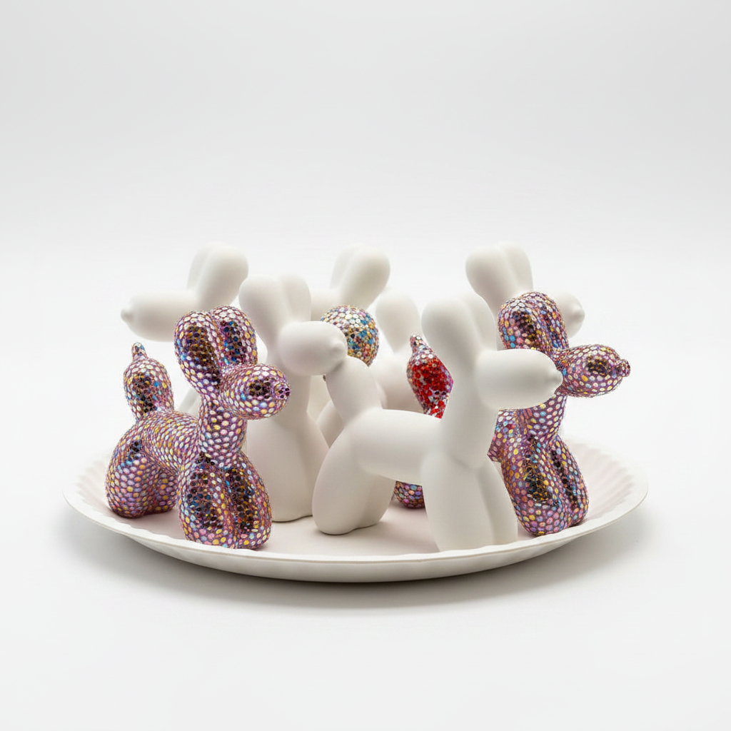 Custom Hand Bedazzled Ceramic Figurines